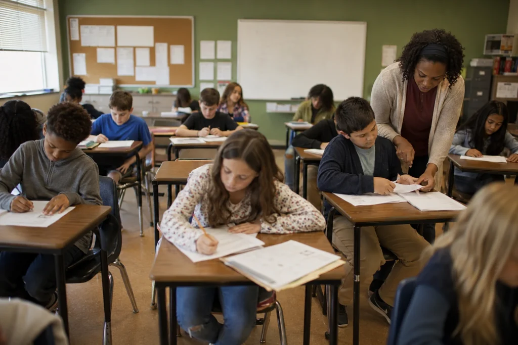 Mixed-ability classroom using Diffit-generated differentiated materials during independent reading